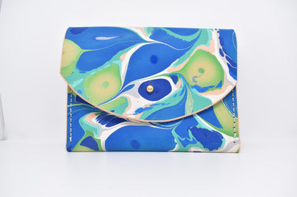 Handmade Leather Purse - Marbled - Violet Elizabeth - Handbags