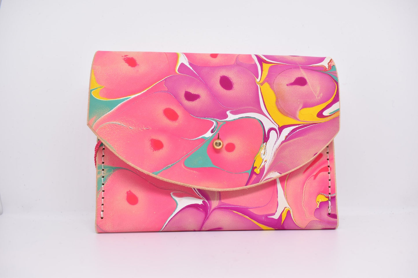 Handmade Leather Purse - Marbled - Violet Elizabeth - Handbags
