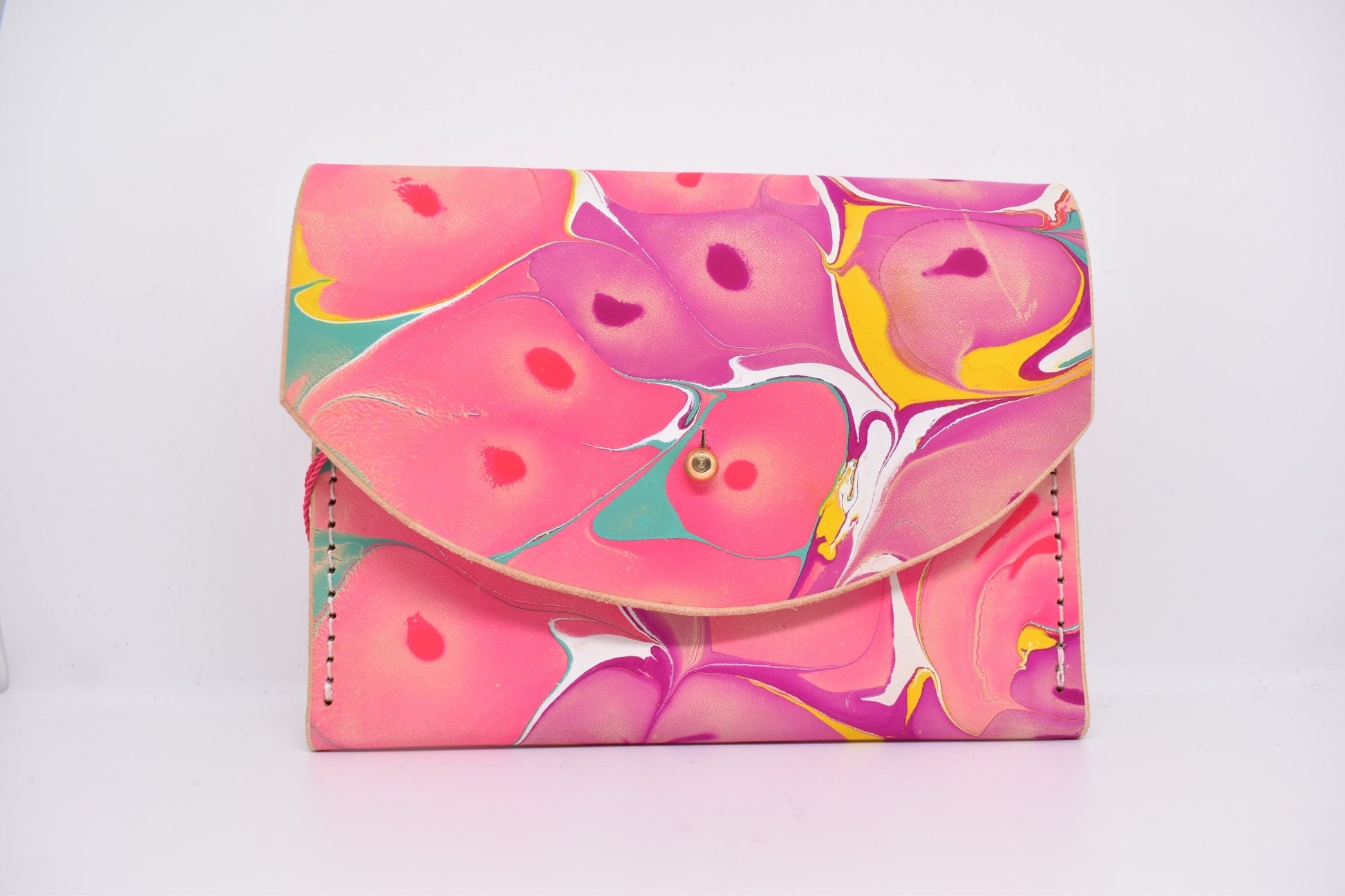 Handmade Leather Purse - Marbled - Violet Elizabeth - Handbags