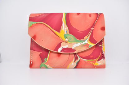 Handmade Leather Purse - Marbled - Violet Elizabeth - Handbags