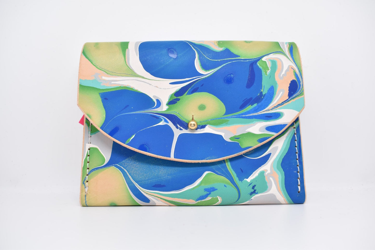 Handmade Leather Purse - Marbled - Violet Elizabeth - Handbags