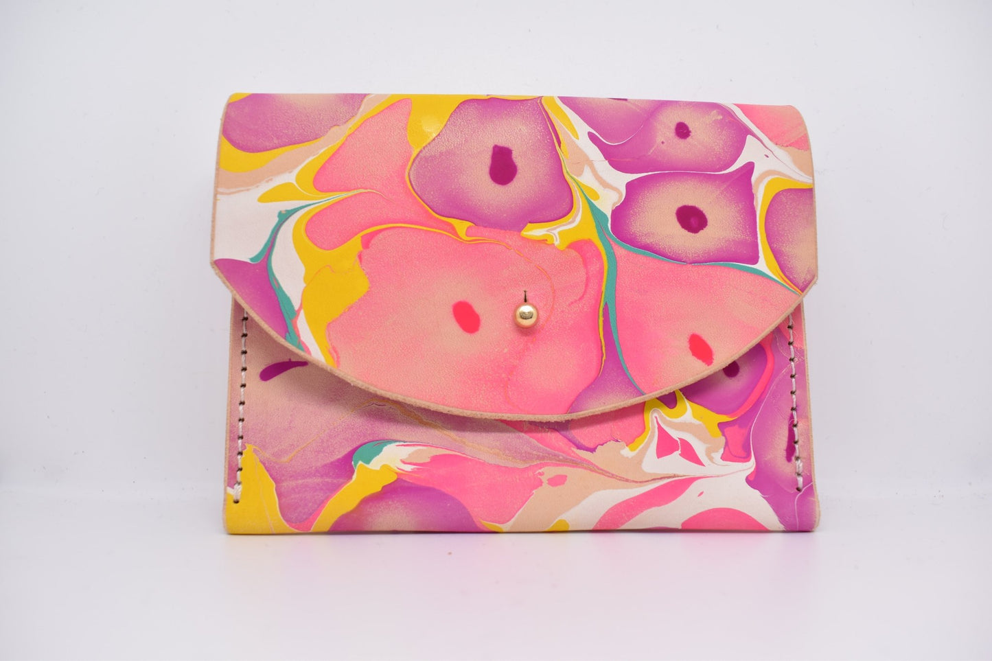 Handmade Leather Purse - Marbled - Violet Elizabeth - Handbags