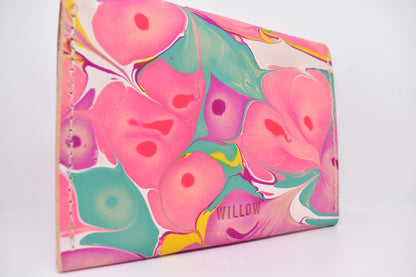 Handmade Leather Purse - Marbled - Violet Elizabeth - Handbags