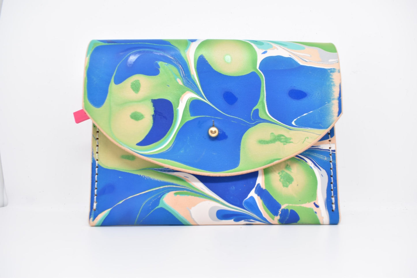 Handmade Leather Purse - Marbled - Violet Elizabeth - Handbags