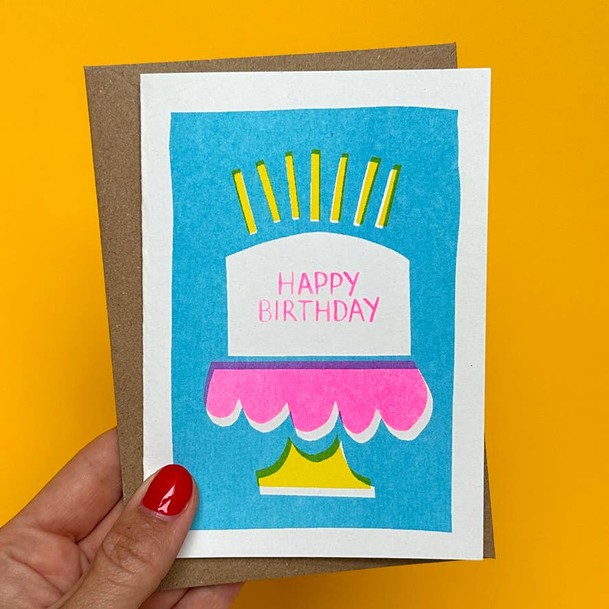 Happy Birthday Cards | Birthday Greeting Card | Riso Cards - Violet Elizabeth - 