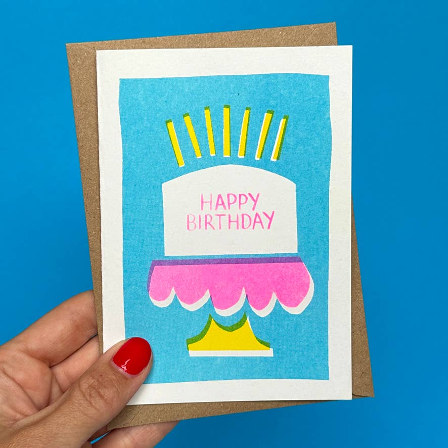 Happy Birthday Cards | Birthday Greeting Card | Riso Cards - Violet Elizabeth - 