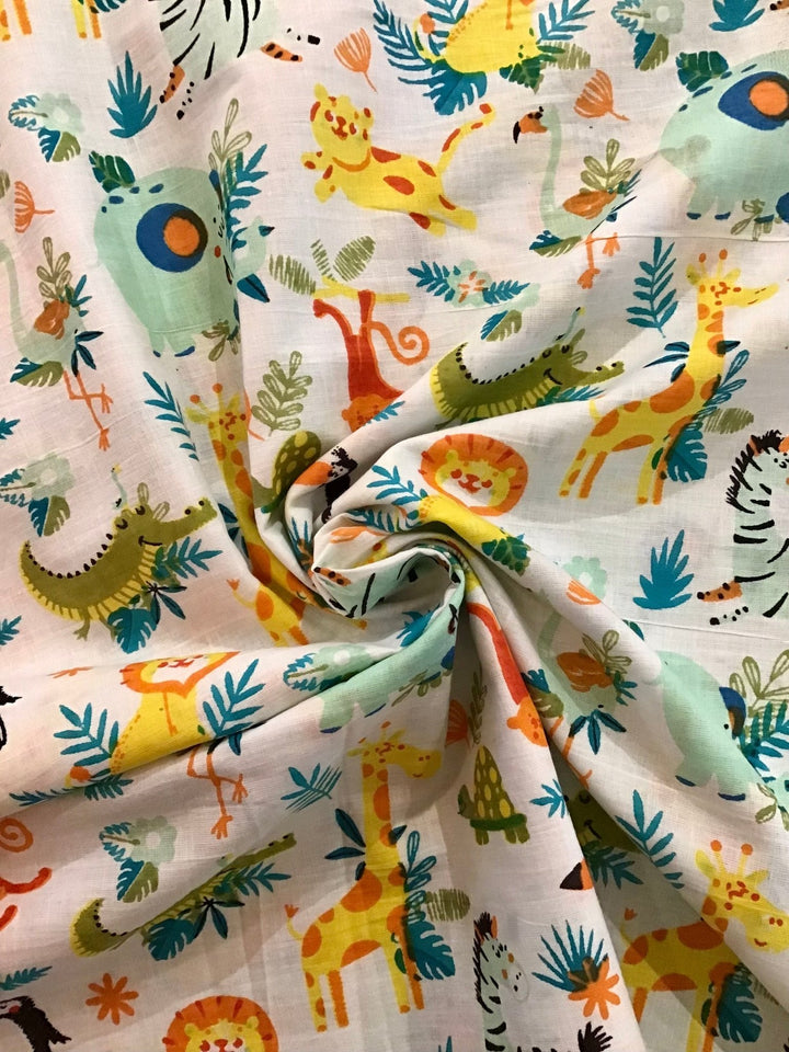 Happy Safariscreen Printed Screen Printed Cotton Fabric