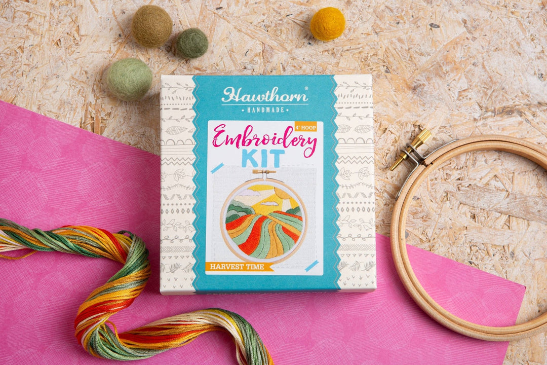 Harvest Time Mini Embroidery Kit | Complete Craft Kit for Beginners - Violet Elizabeth - Haberdashery