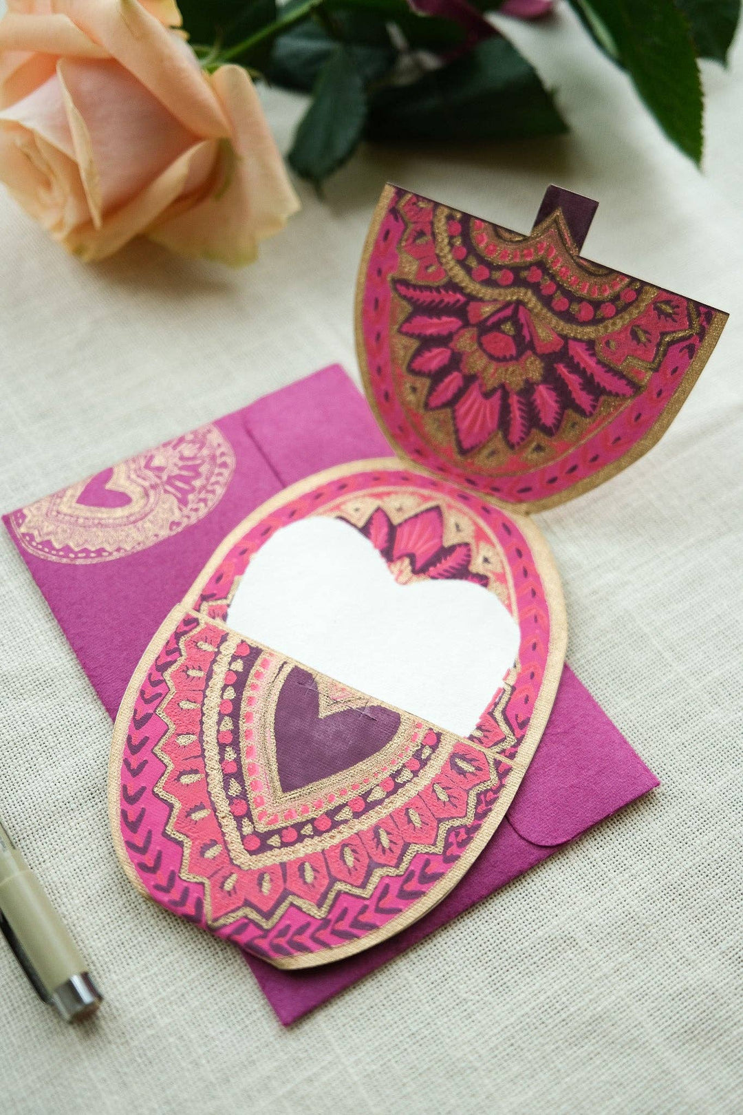 Heart of Feathers Greeting Card - Violet Elizabeth - 