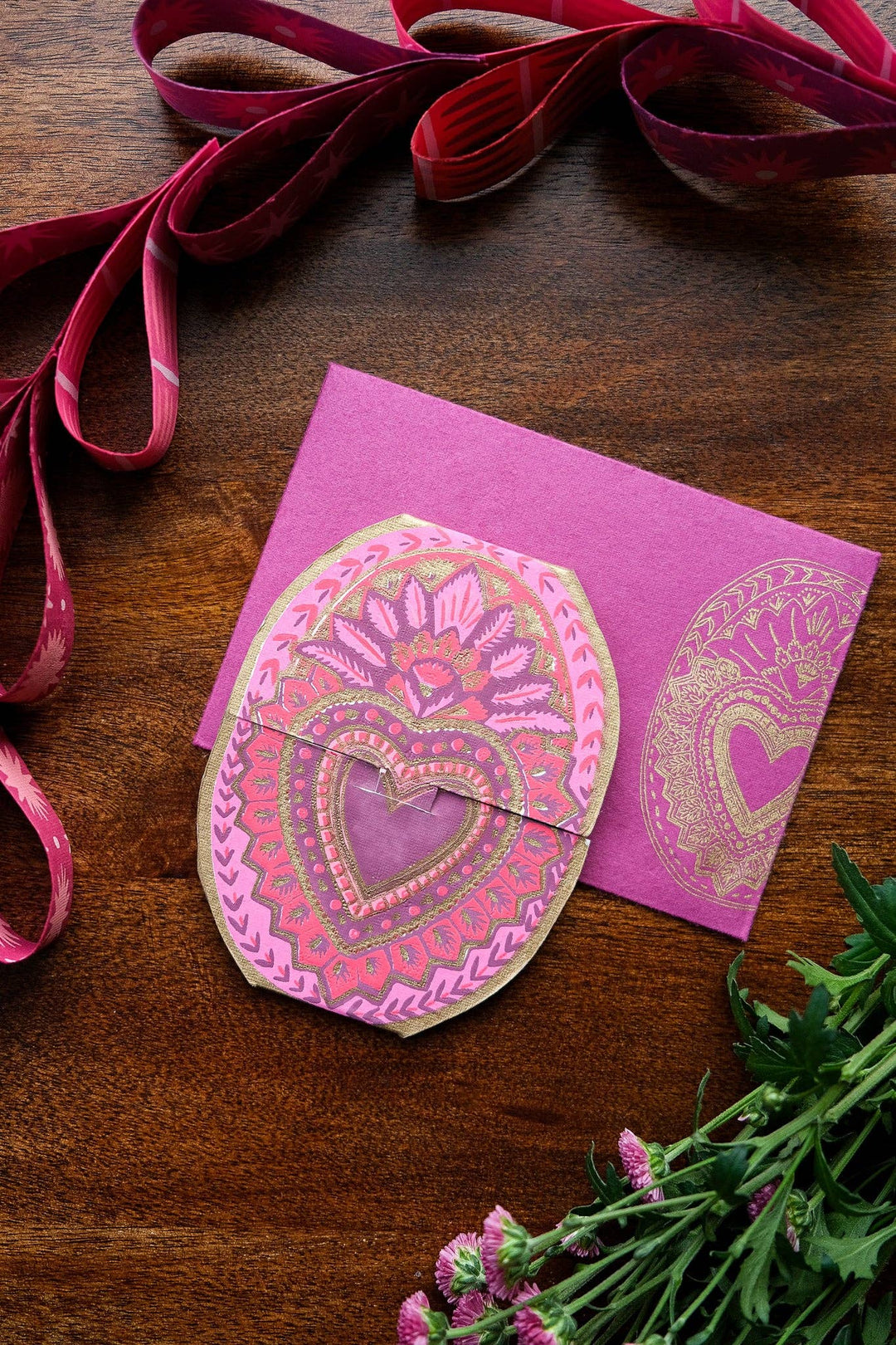 Heart of Feathers Greeting Card - Violet Elizabeth - 