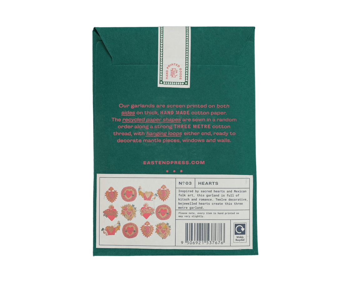 Hearts Sewn Garland - Violet Elizabeth - 