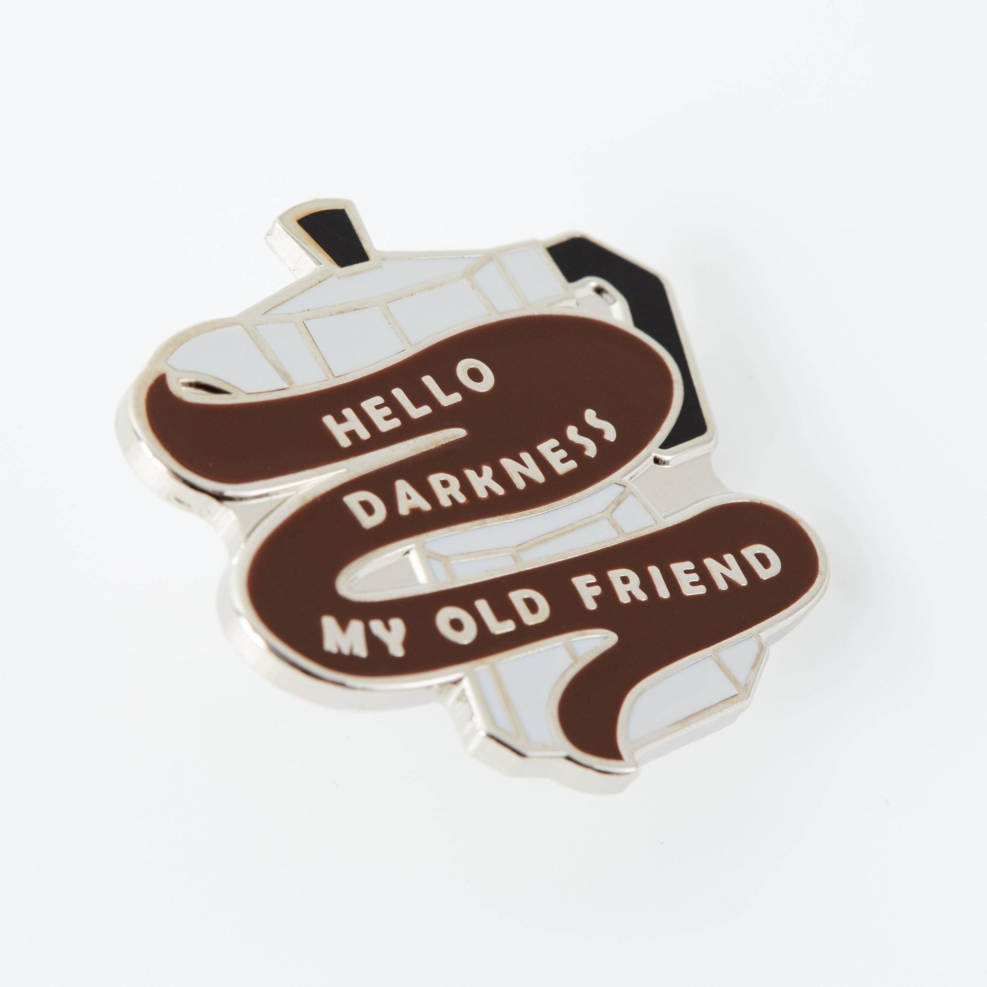 Hello Darkness Coffee Enamel Pin - Violet Elizabeth - Jewellery