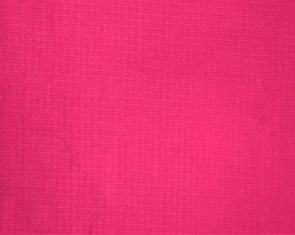 Hot Pink Waffle hand dyed Fabric 100% Cotton - Violet Elizabeth - Haberdashery