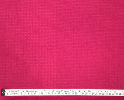 Hot Pink Waffle hand dyed Fabric 100% Cotton - Violet Elizabeth - Haberdashery