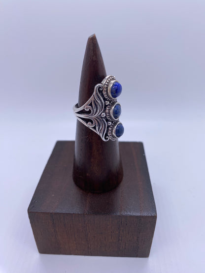 Traditional Braided ring, Silver Plated: Various Stones - Violet Elizabeth