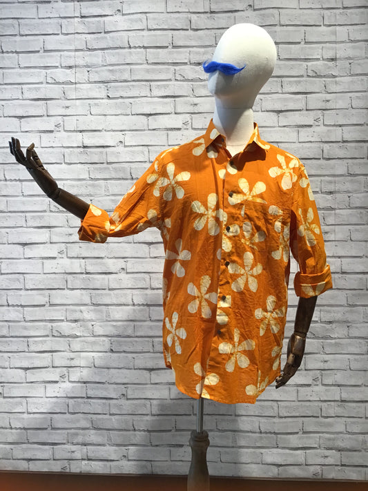 Burnt orange with white stars - Violet Elizabeth