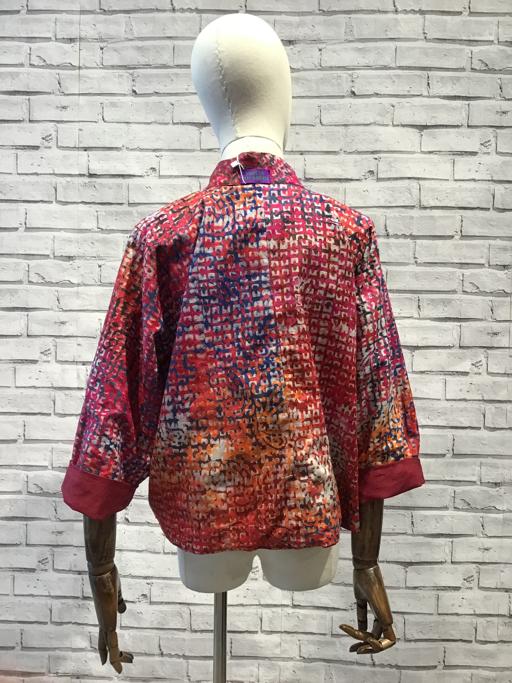 Crimson King of Linen Jacket - Violet Elizabeth