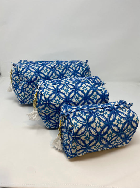 Blue Mosaic Washbags - Violet Elizabeth