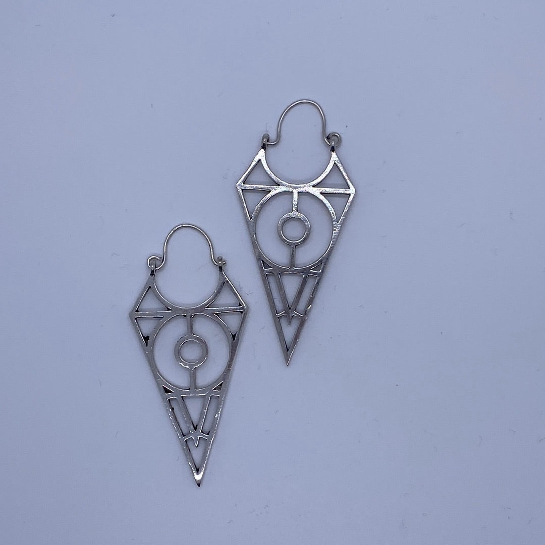 She-Ra's Shield Brass hoop earrings - Violet Elizabeth
