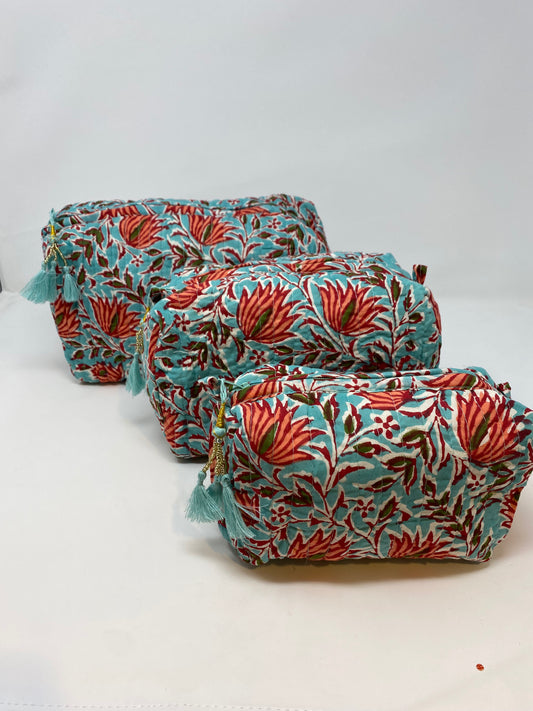 Blue and orange Washbags - Violet Elizabeth