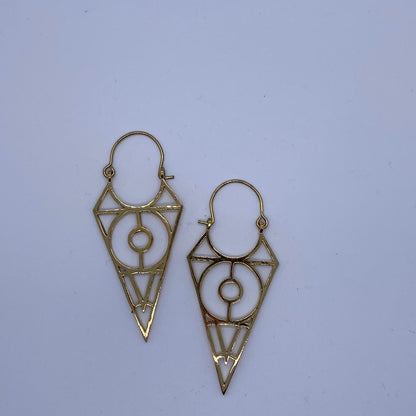 She-Ra's Shield Brass hoop earrings - Violet Elizabeth