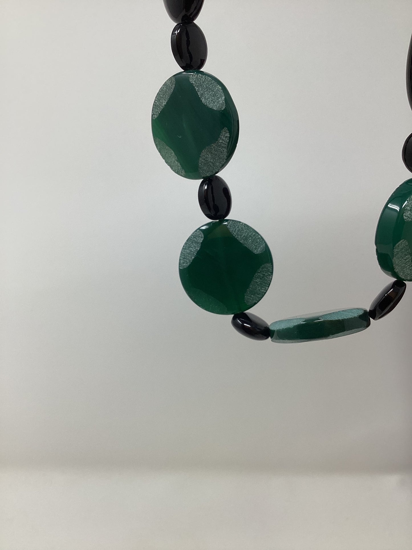 Black & Green Agate Necklace - Violet Elizabeth