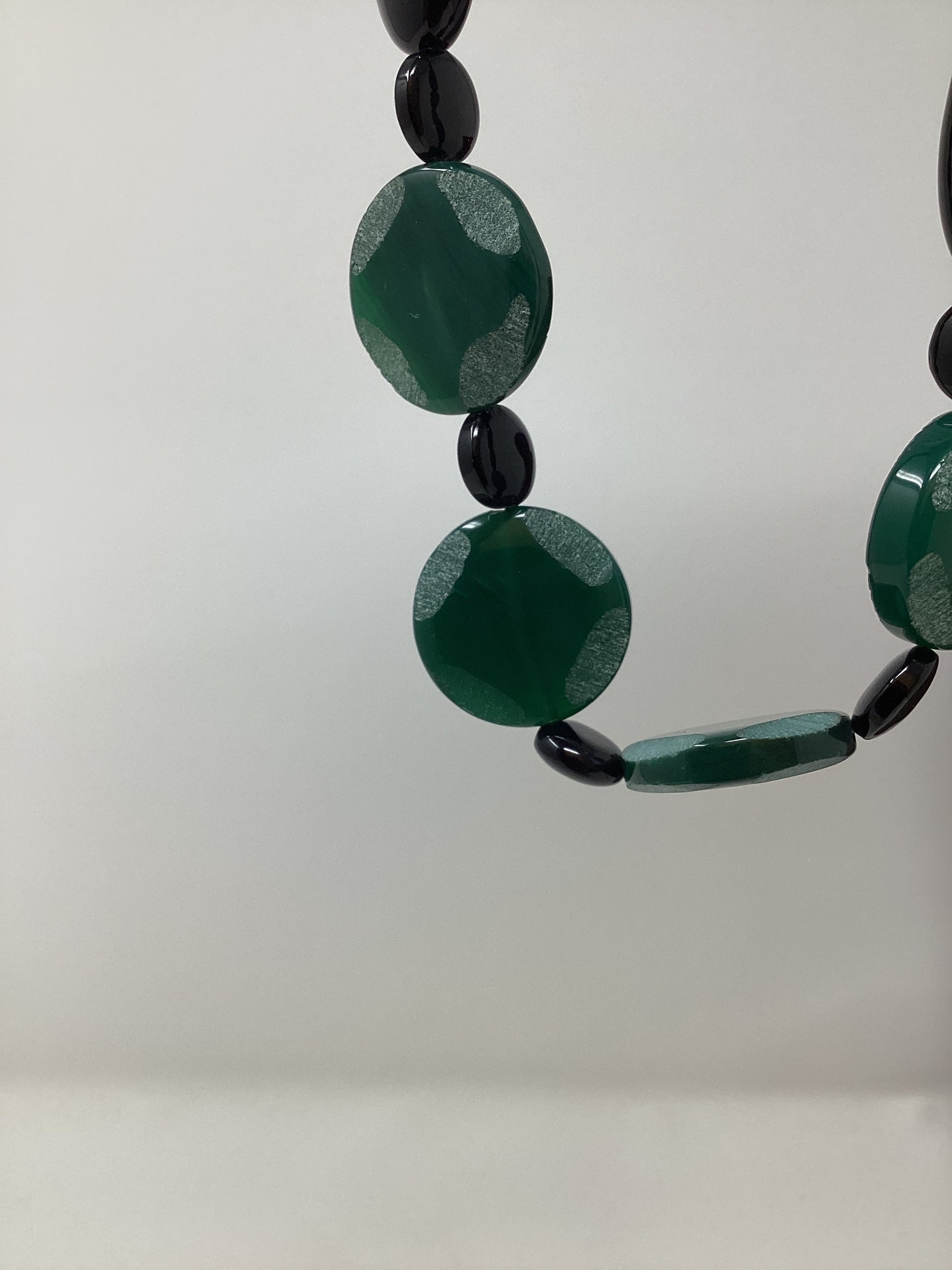 Black & Green Agate Necklace - Violet Elizabeth