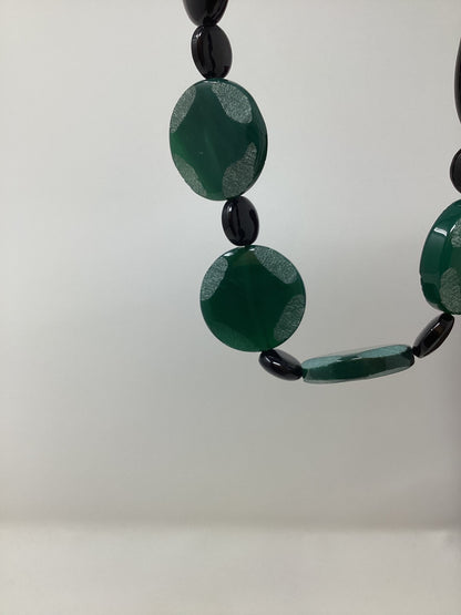 Black & Green Agate Necklace - Violet Elizabeth