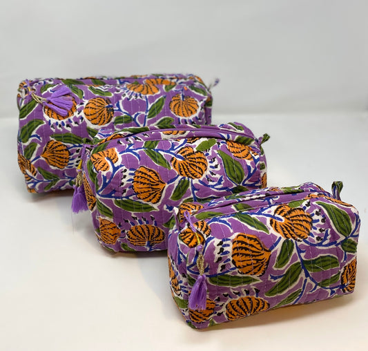 Purple and orange washbag - Violet Elizabeth