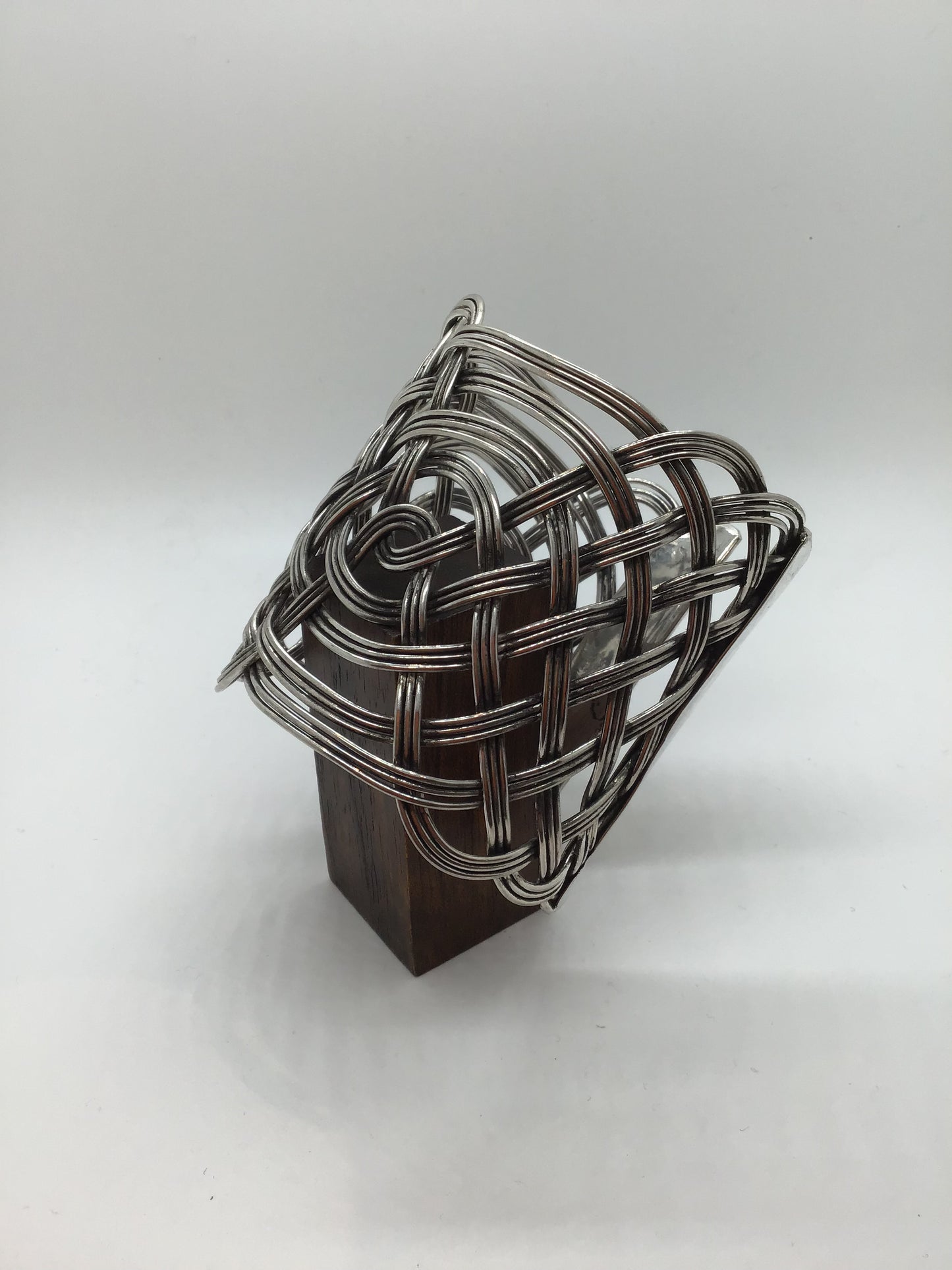 Lattice Work Cuff: Brass and Silver plated brass - Violet Elizabeth