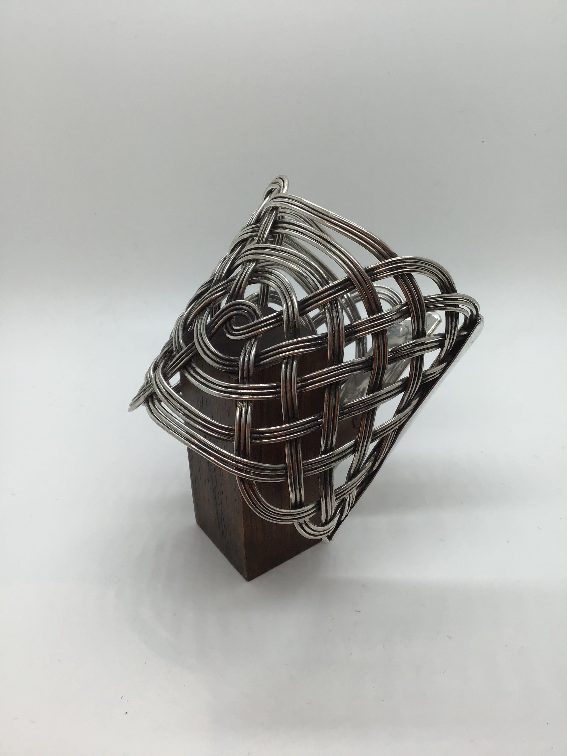 Lattice Work Cuff: Brass and Silver plated brass - Violet Elizabeth