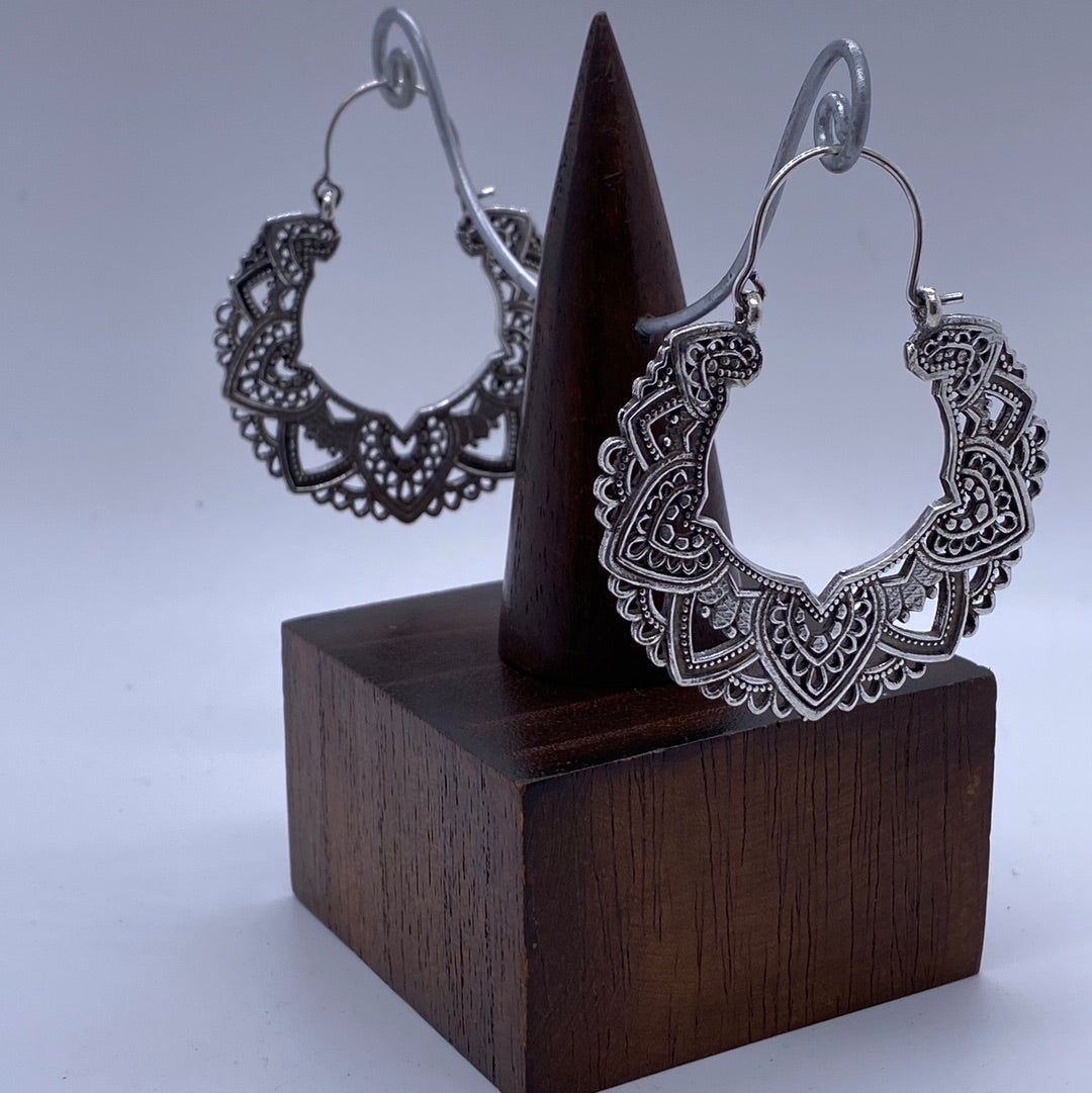 Brass & Silver Doilley earring - Violet Elizabeth