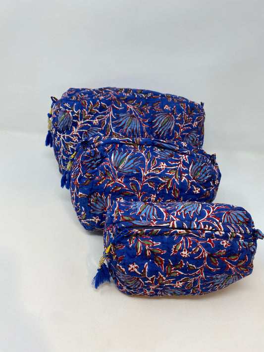 Royal Blue thistle Washbags - Violet Elizabeth