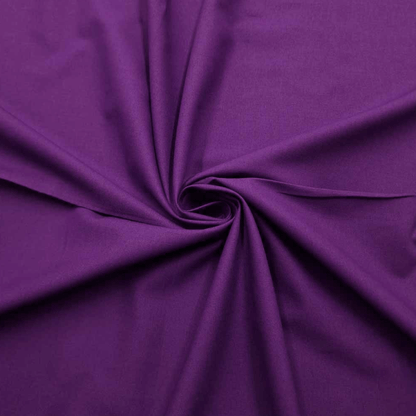 Imperial Purple Plain Quilting Cotton - Violet Elizabeth - Haberdashery