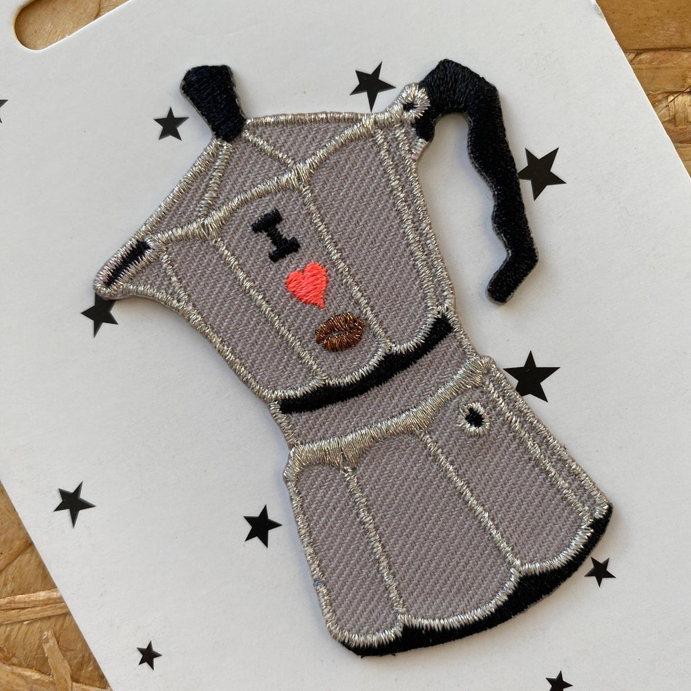 Iron on Patch (Pack of 6) - Moka Pot - Violet Elizabeth - 