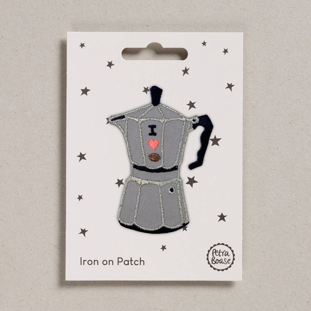Iron on Patch (Pack of 6) - Moka Pot - Violet Elizabeth - 