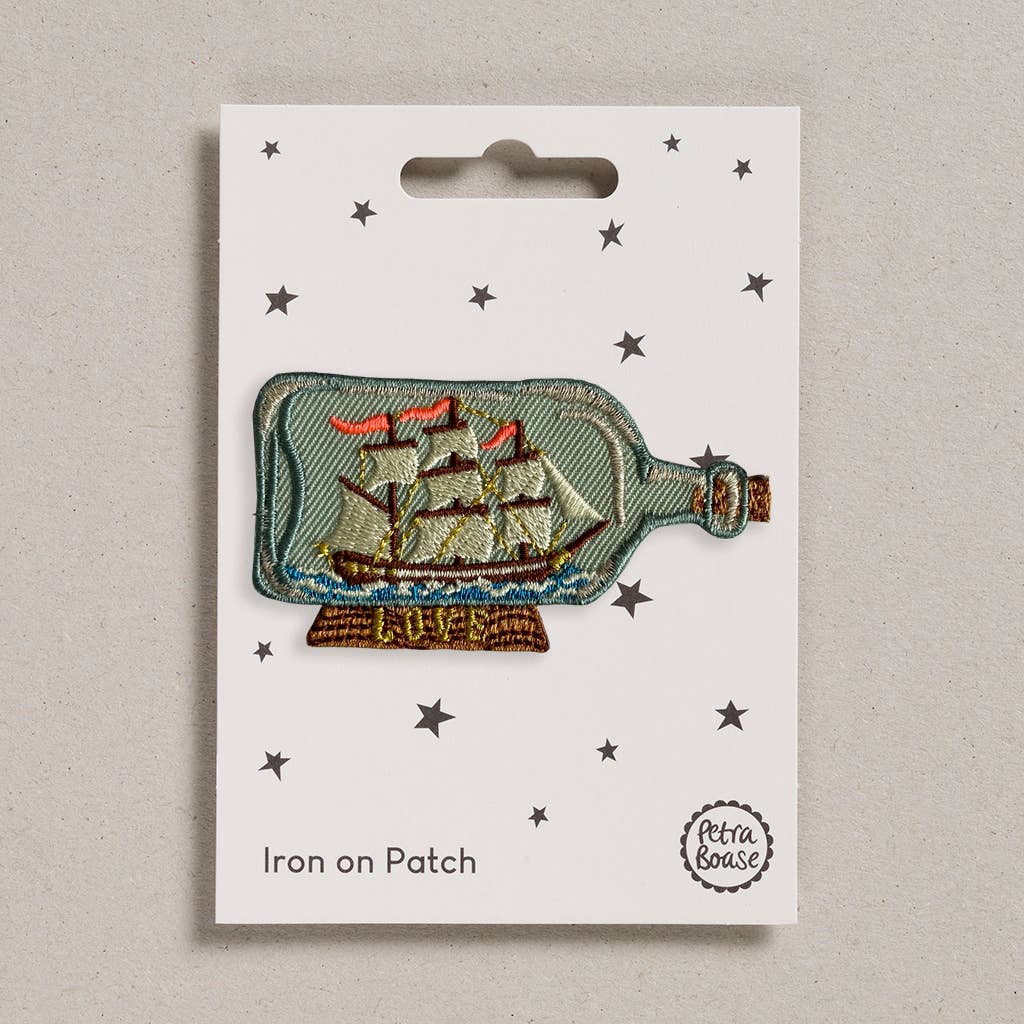 Iron on Patch - Ship In A Bottle - Violet Elizabeth - 