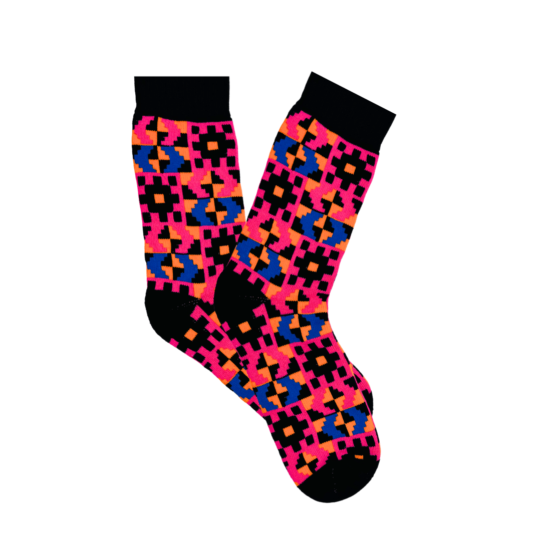 Kente Winter Socks Black - Violet Elizabeth - 