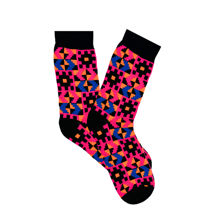 Kente Winter Socks Black - Violet Elizabeth - 