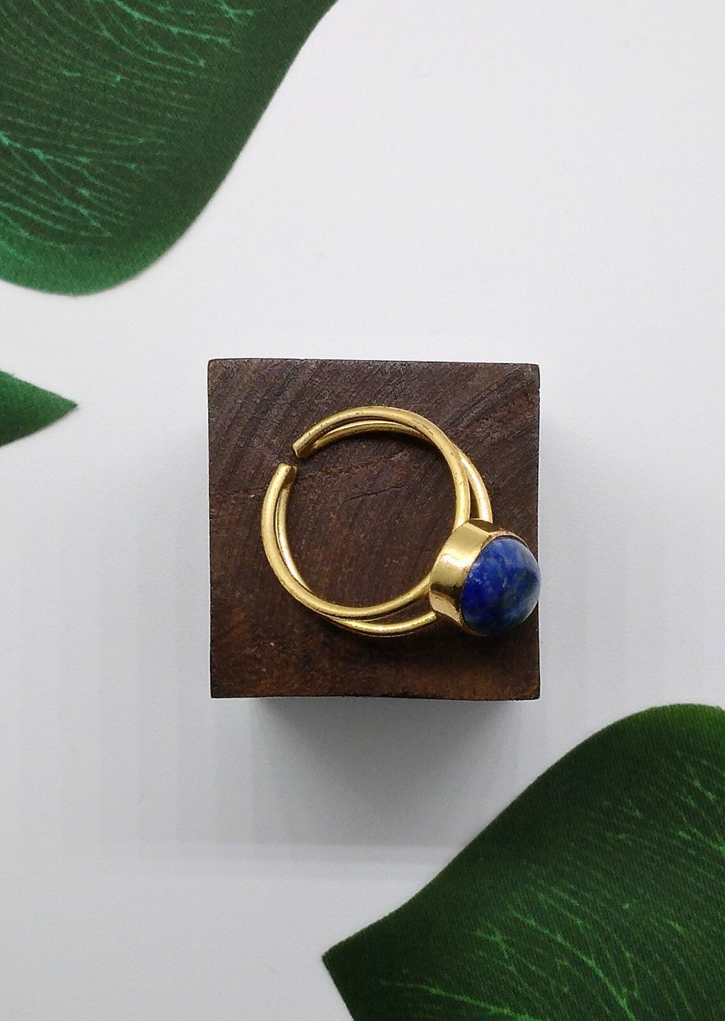 Lapis Lazuli Magic Bean Stone Rings - Violet Elizabeth - Jewellery