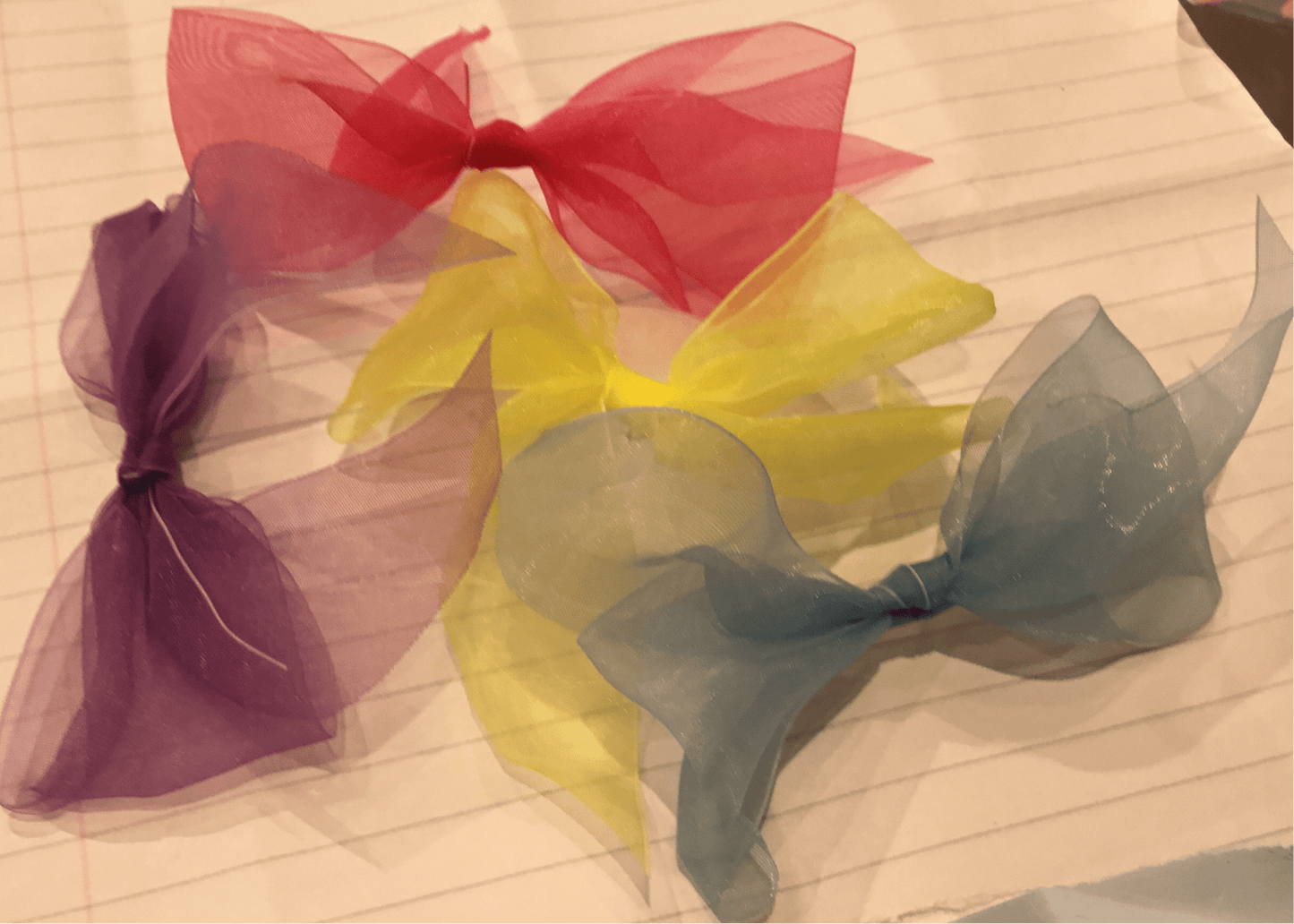 Large chiffon bows - Violet Elizabeth - Haberdashery