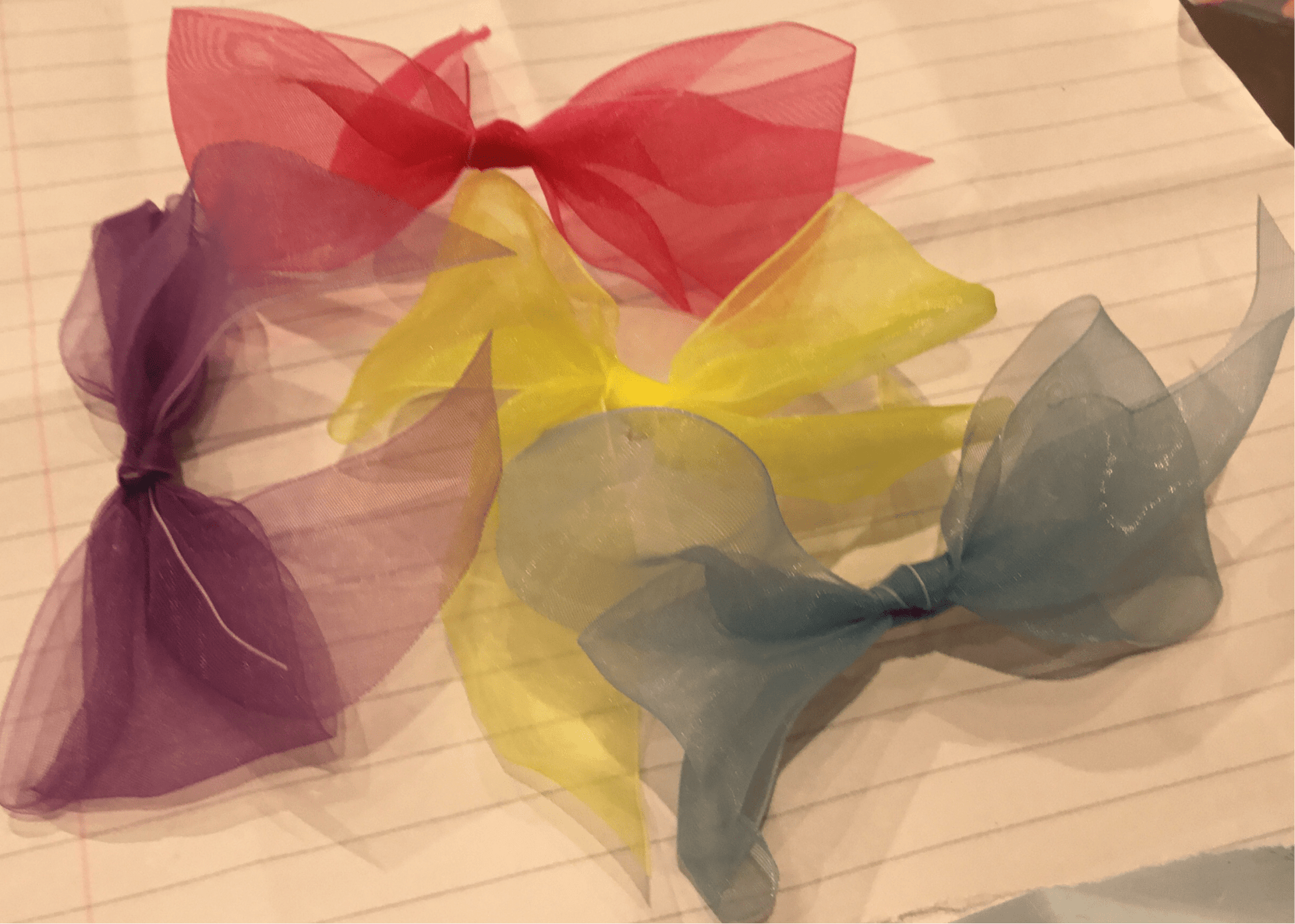 Large chiffon bows - Violet Elizabeth - Haberdashery