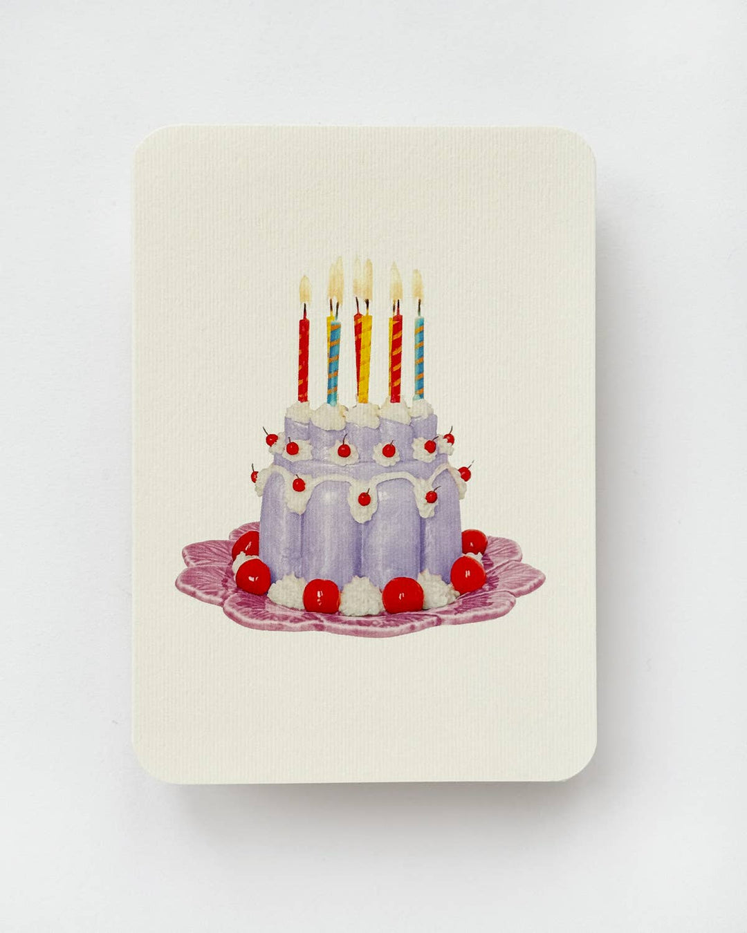 Lavender Cream Blancmange Greeting Card | Birthday Card - Violet Elizabeth - 