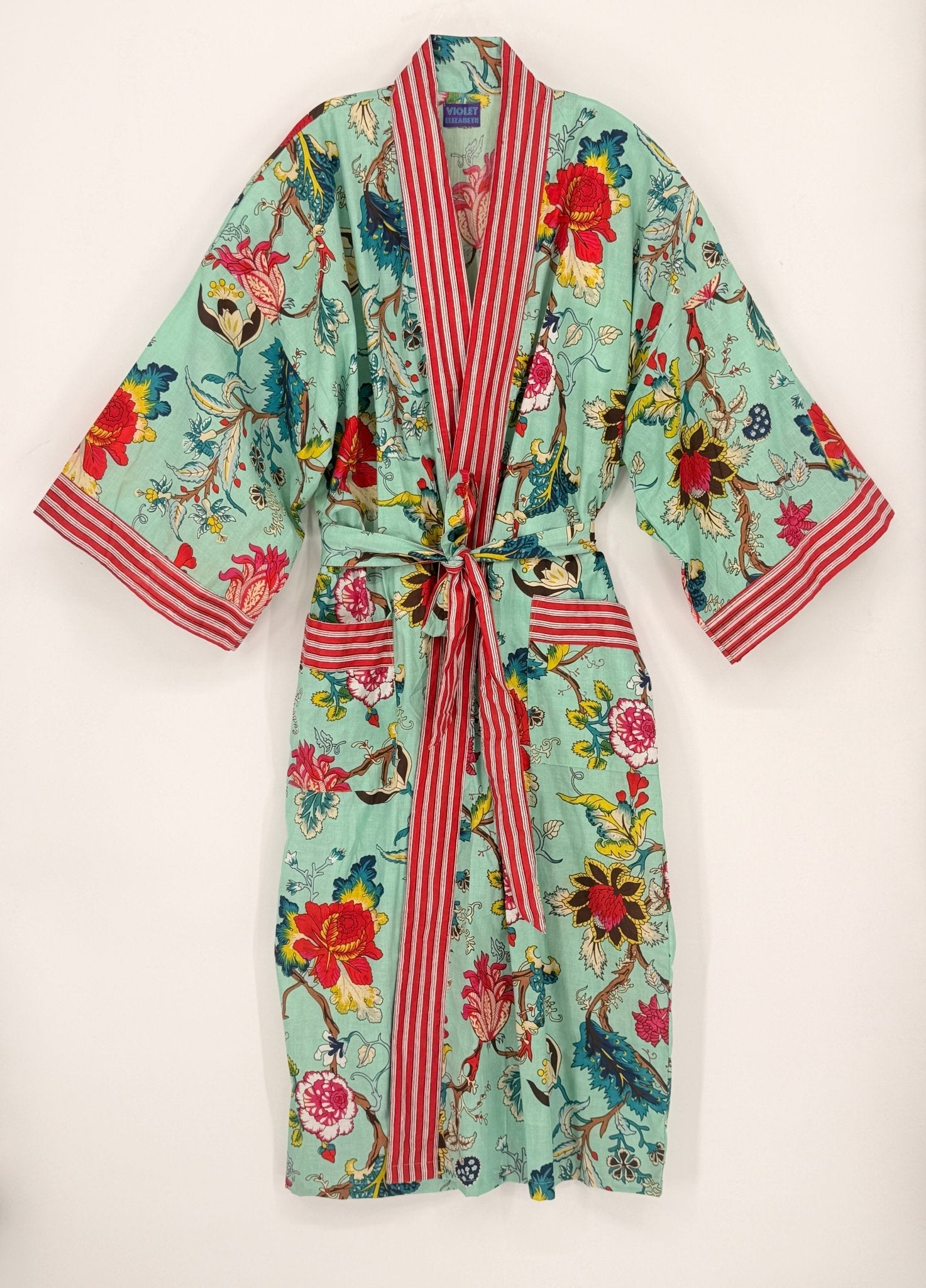 Long Cotton Robe - Violet Elizabeth - Clothing