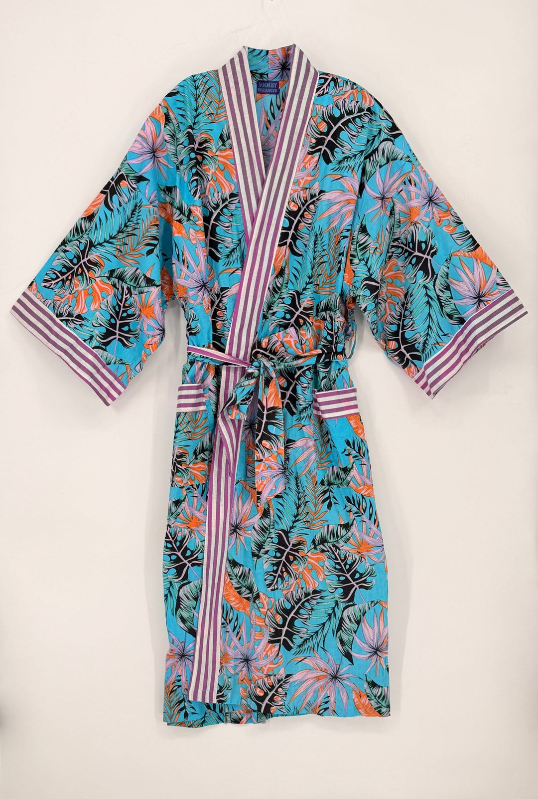 Long Cotton Robe - Violet Elizabeth - Clothing