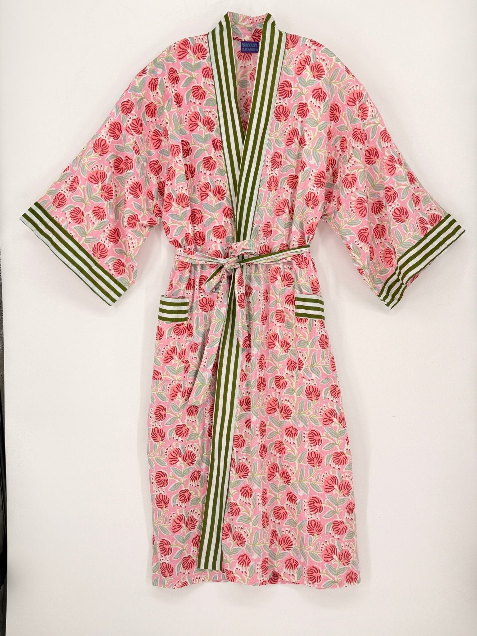 Long Cotton Robe - Violet Elizabeth - Clothing