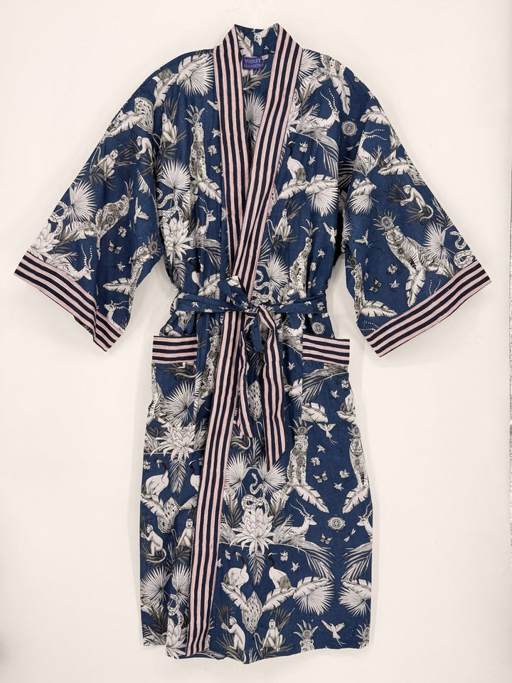 Long Cotton Robe - Violet Elizabeth - Clothing
