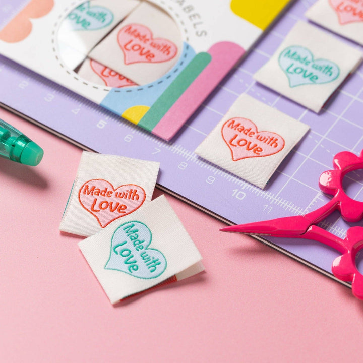 MADE WITH LOVE - Sewing Labels Tags - Violet Elizabeth - Haberdashery