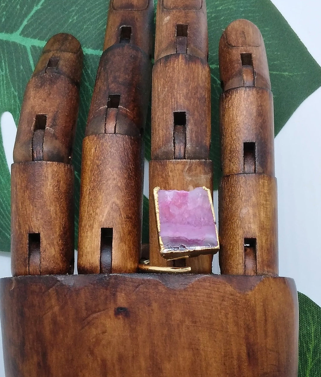 Magenta Agate Swirl Ring - Violet Elizabeth - Jewellery