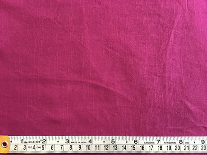 Magenta Fabric 100% Cotton slub - Violet Elizabeth - Haberdashery